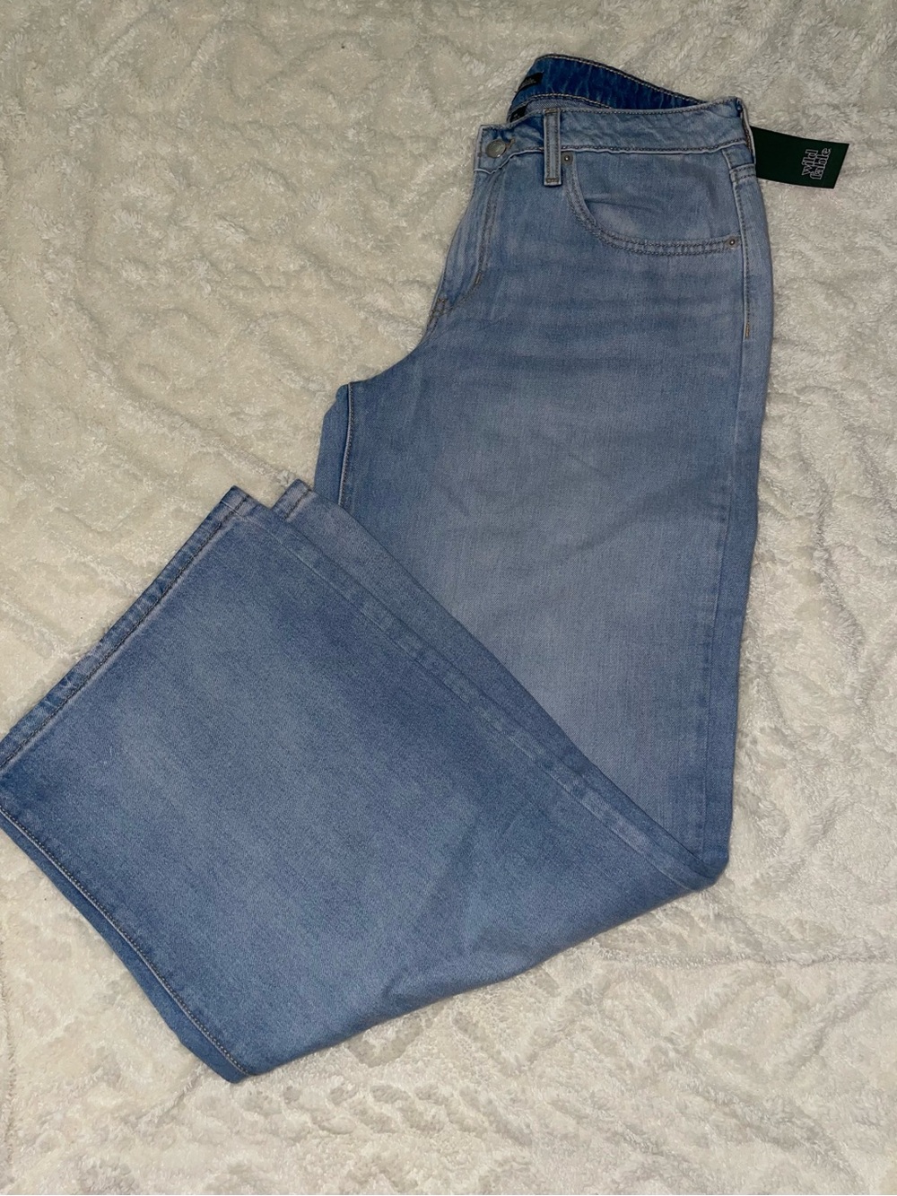 wild fable Light Blue Wide-Leg High-Rise Jeans
